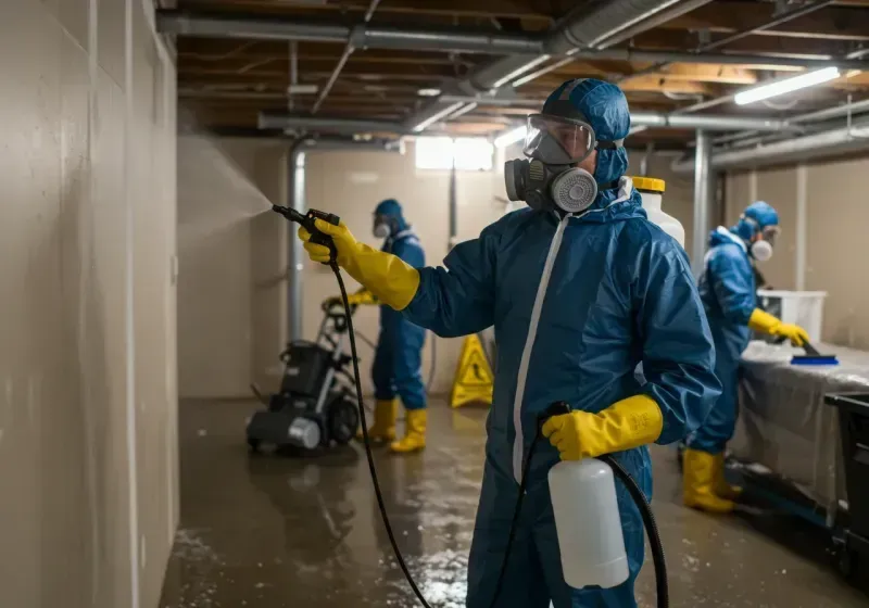 Basement Sanitization and Antimicrobial Treatment process in Manhattan, IL