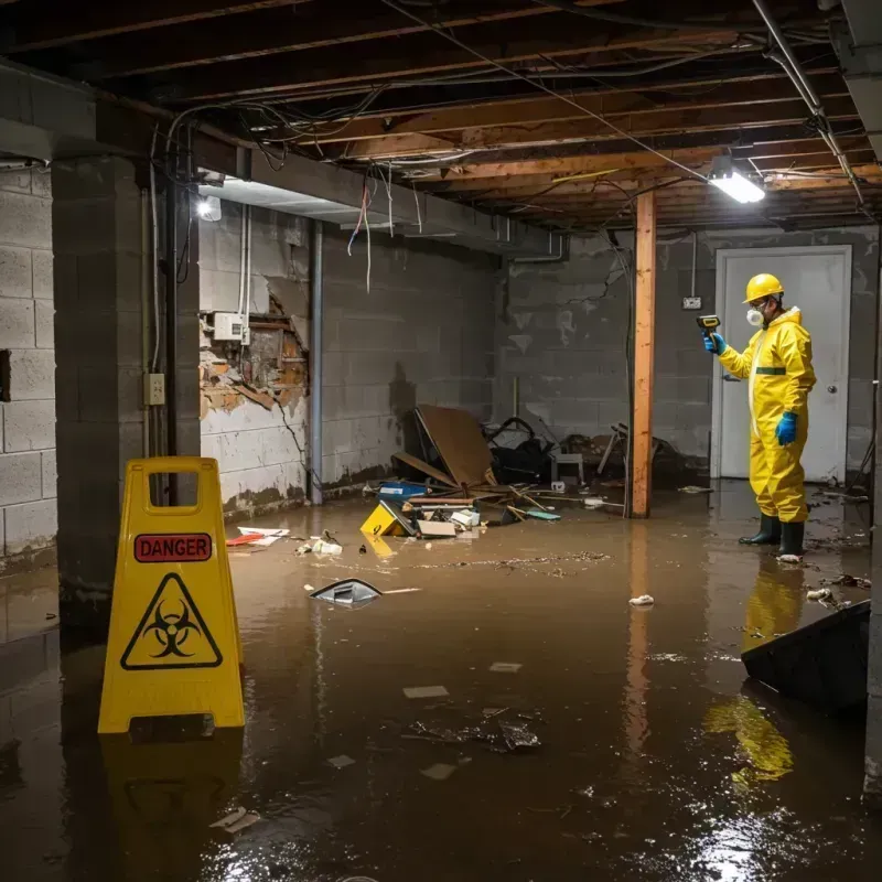 Flooded Basement Electrical Hazard in Manhattan, IL Property